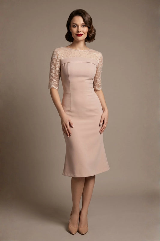 Francesca Lace Fluted Dress