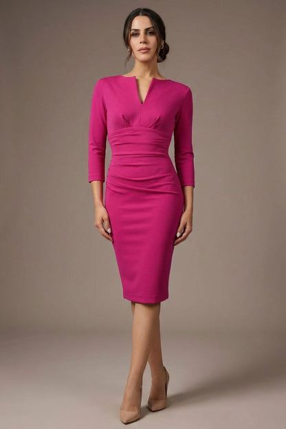 Donna 3/4 Sleeved Pencil Dress