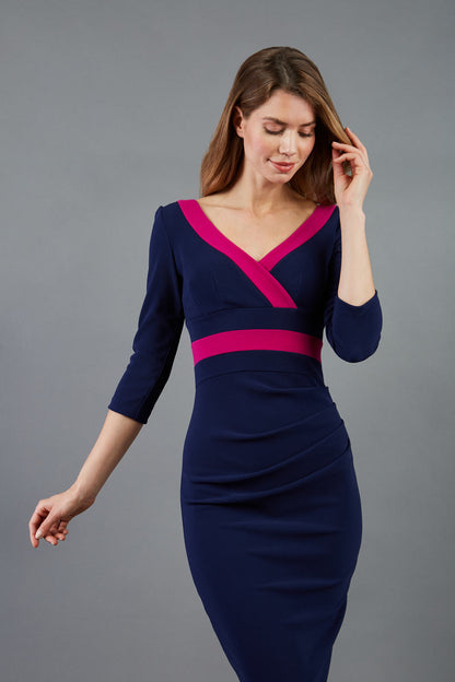 Navy & Magenta Haze