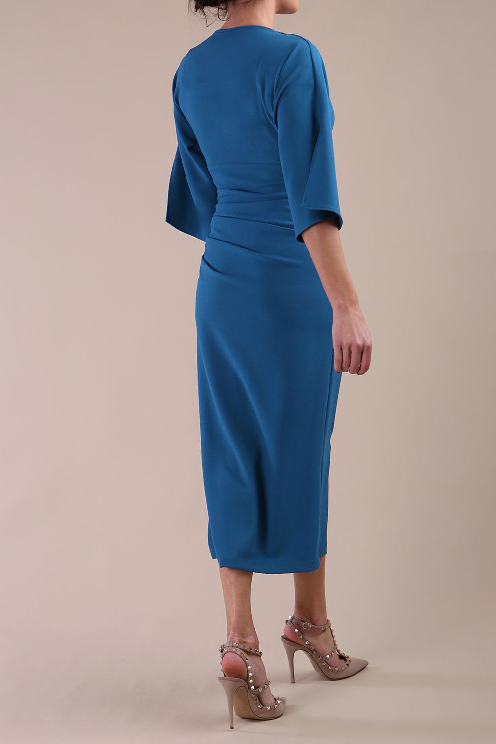 Model wearing diva catwalk Diana pencil skirt dress