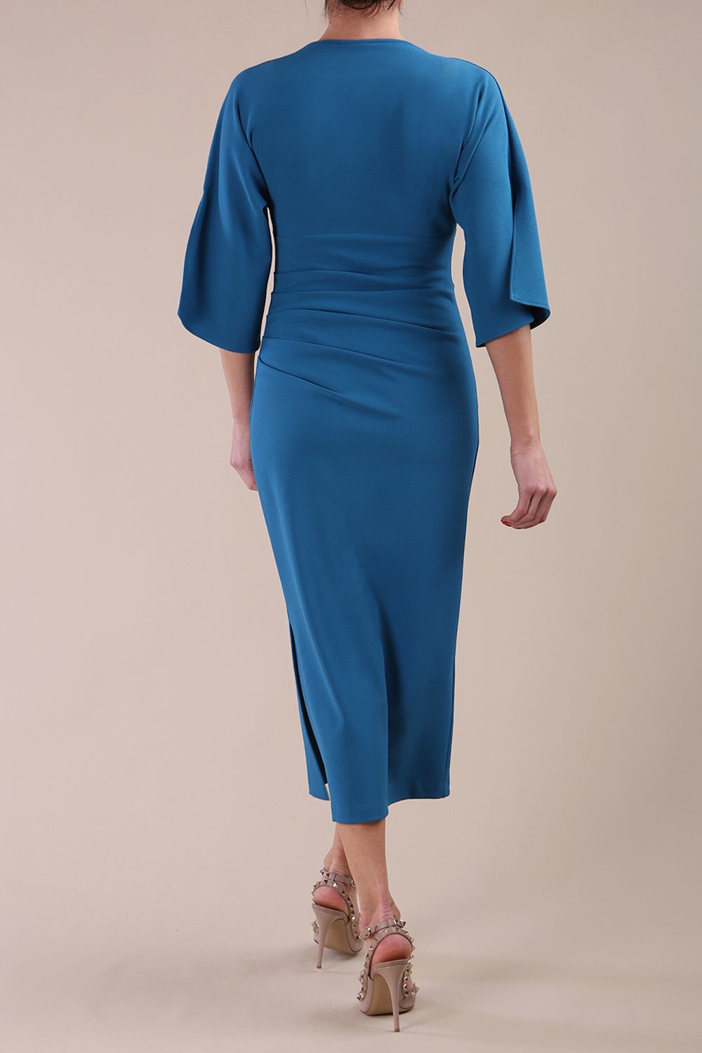 Model wearing diva catwalk Diana pencil skirt dress