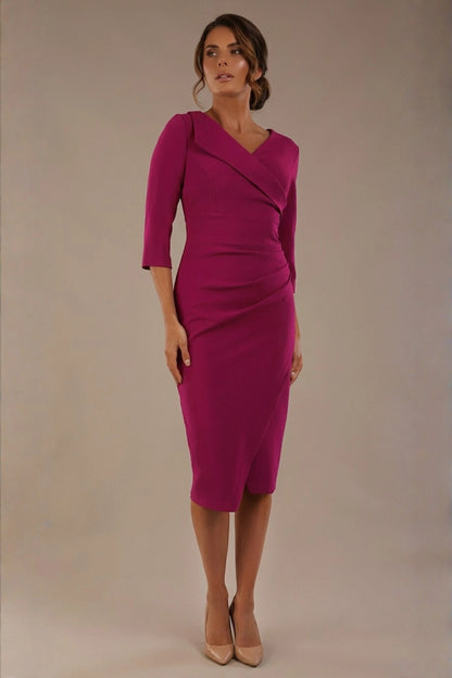 Adley Asymmetric Draped Dress