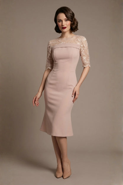 Francesca Lace Fluted Dress