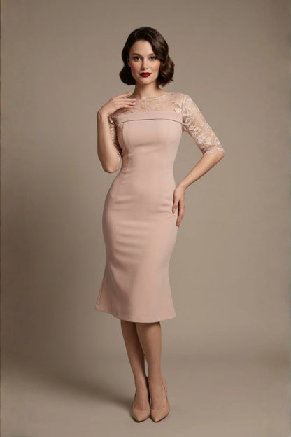 Francesca Lace Fluted Dress