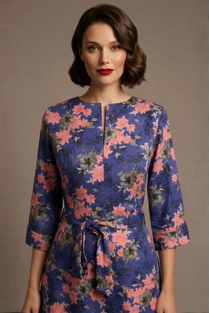 Zuleika Vintage Floral Cotton Sateen Dress