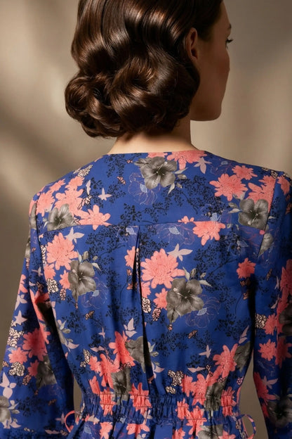 Zuleika Vintage Floral Cotton Sateen Dress