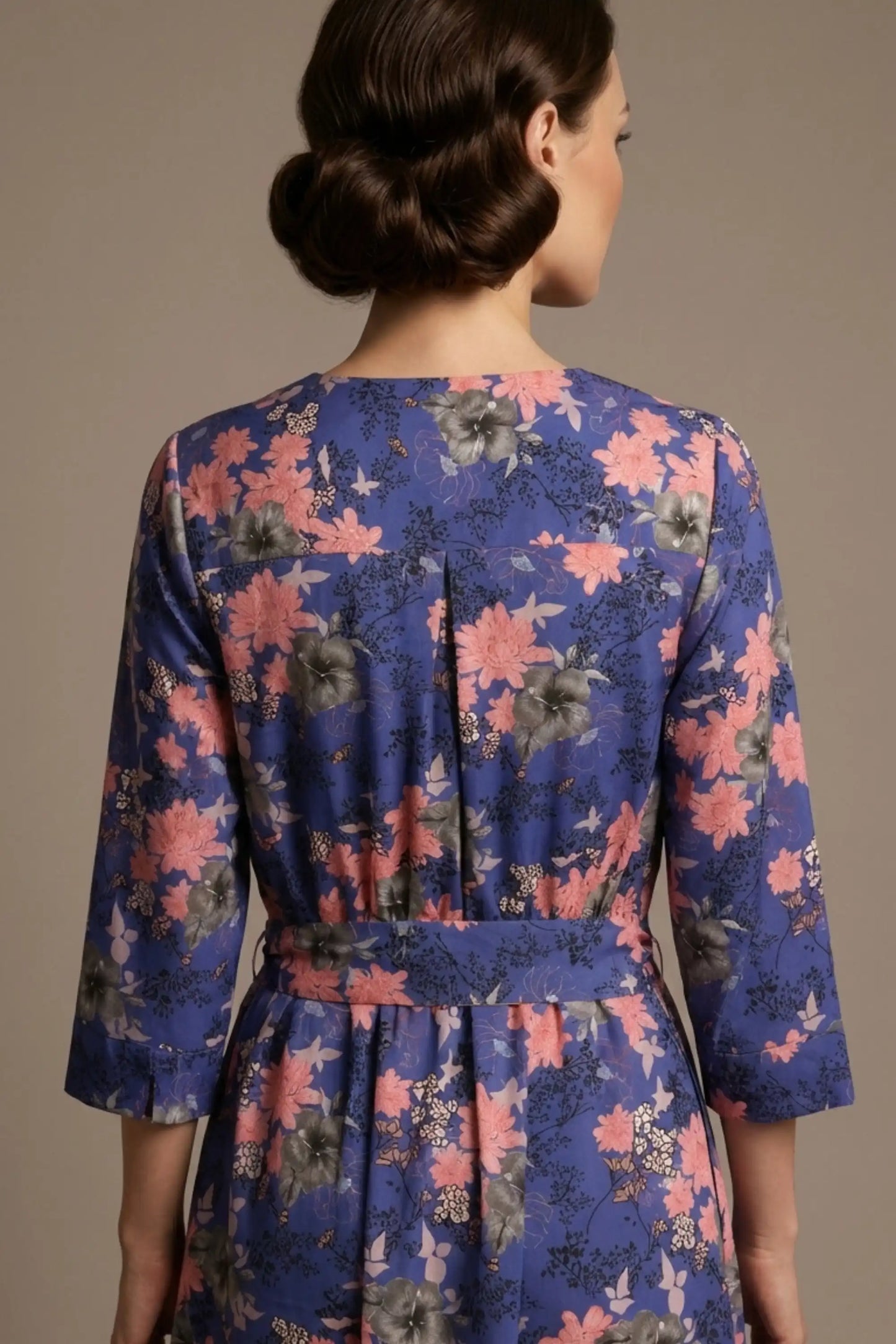Zuleika Vintage Floral Cotton Sateen Dress