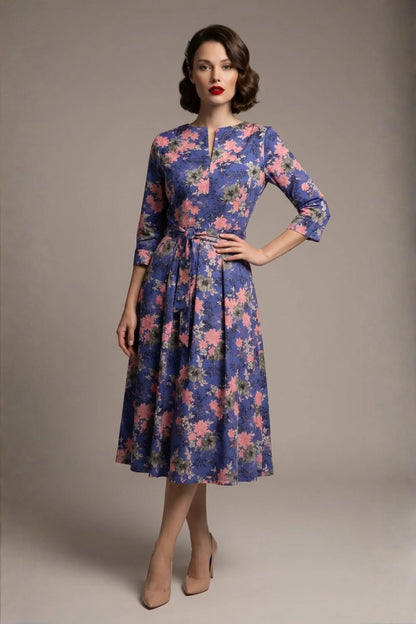 Zuleika Vintage Floral Cotton Sateen Dress
