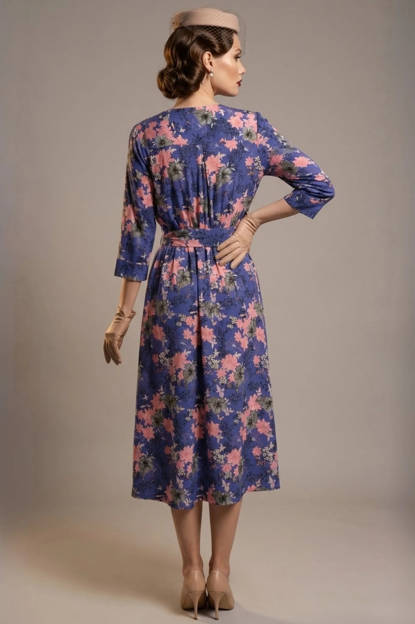 Zuleika Vintage Floral Cotton Sateen Dress