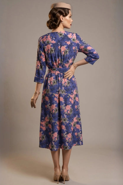 Zuleika Vintage Floral Cotton Sateen Dress