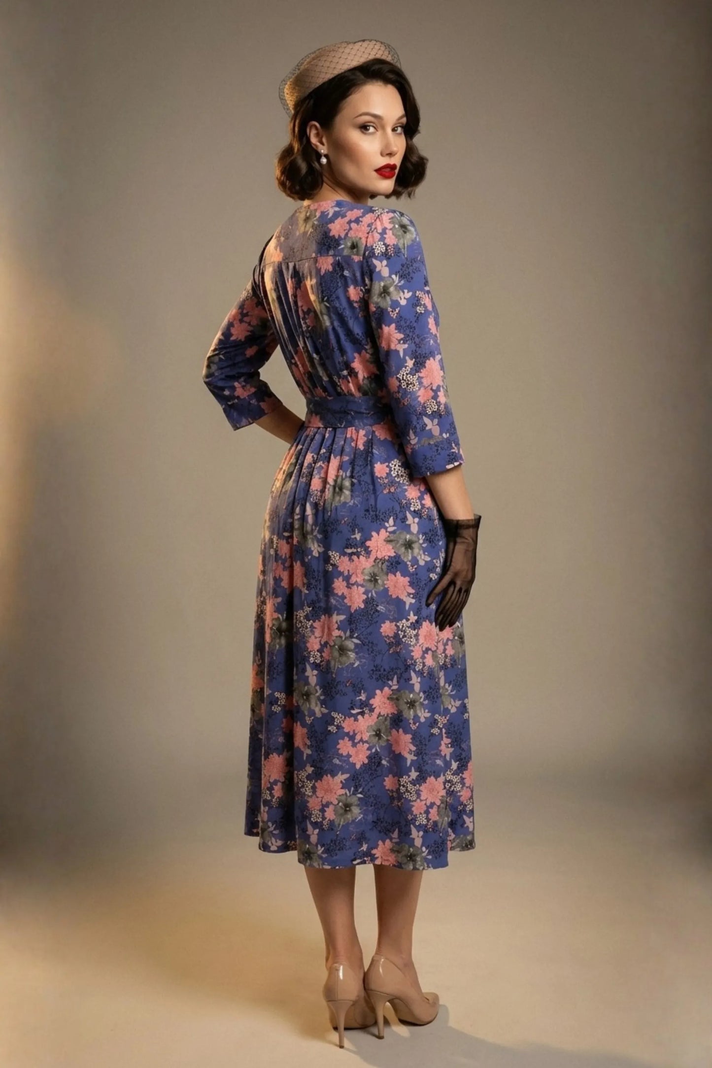 Zuleika Vintage Floral Cotton Sateen Dress