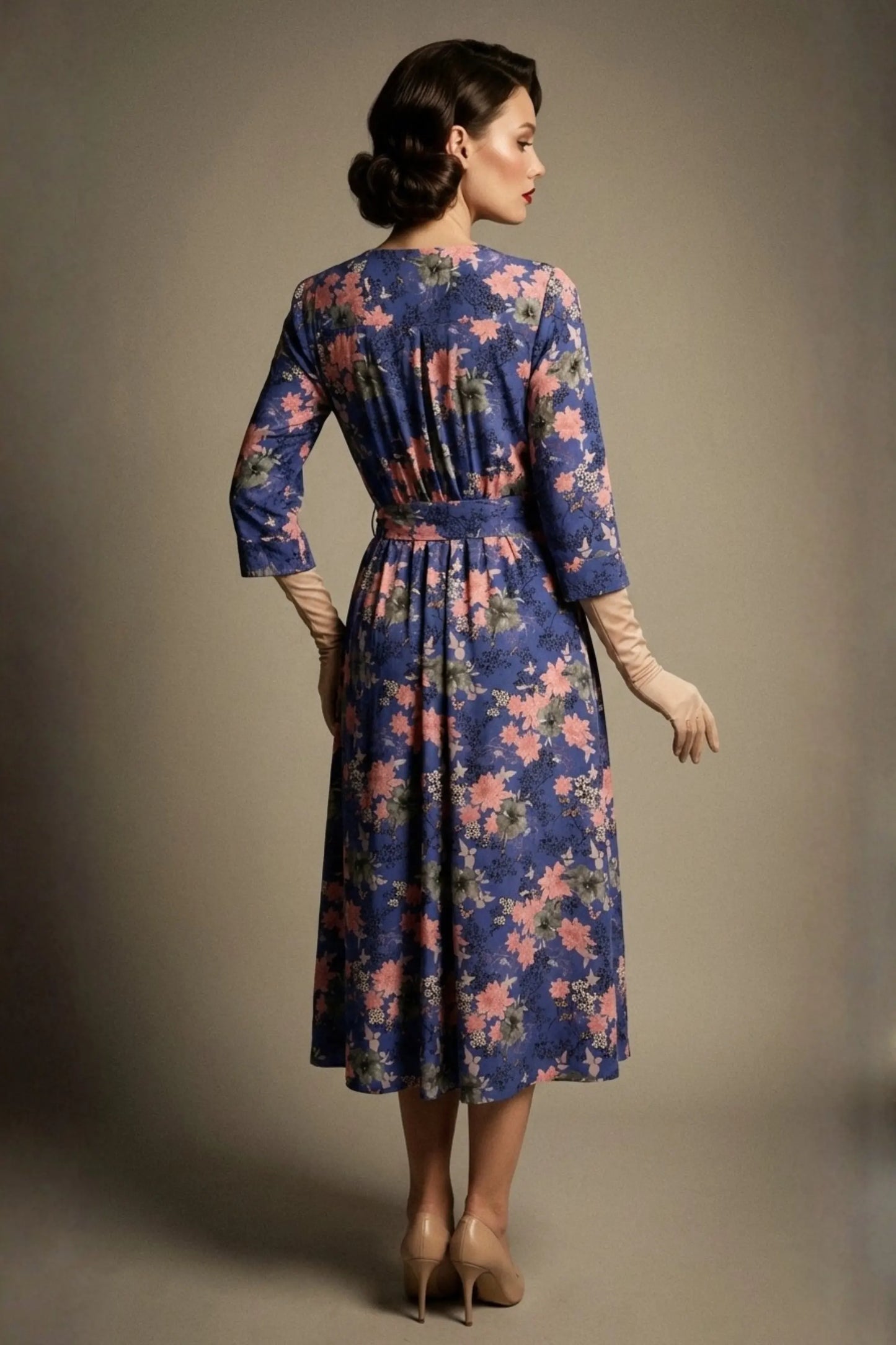 Zuleika Vintage Floral Cotton Sateen Dress