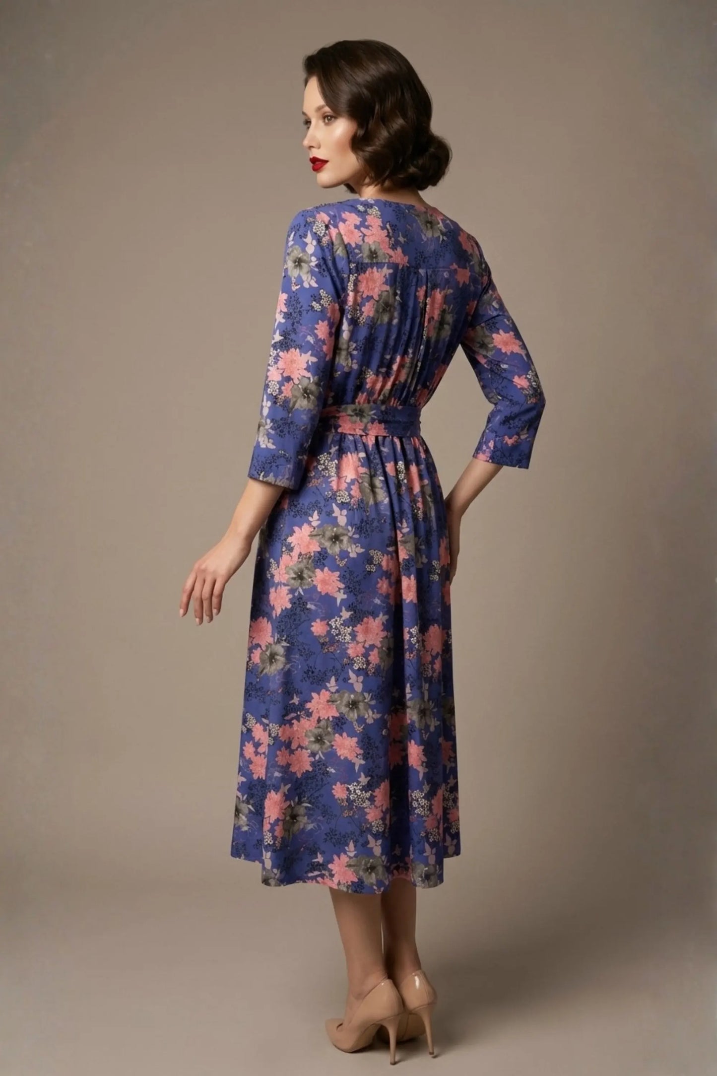 Zuleika Vintage Floral Cotton Sateen Dress
