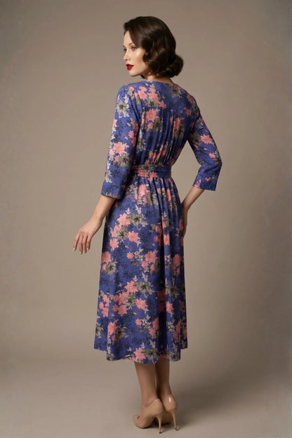 Zuleika Vintage Floral Cotton Sateen Dress