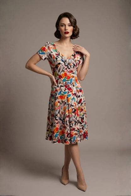 Valia Silk Touch A-Line Dress