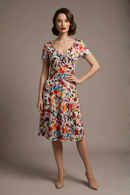 Valia Silk Touch A-Line Dress