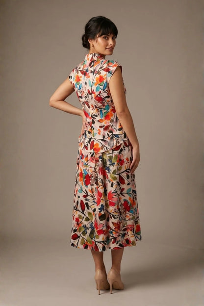 Arundel Cowl Neck & Swing Skirt Co-ord