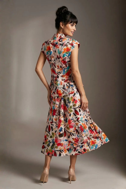 Arundel Cowl Neck & Swing Skirt Co-ord