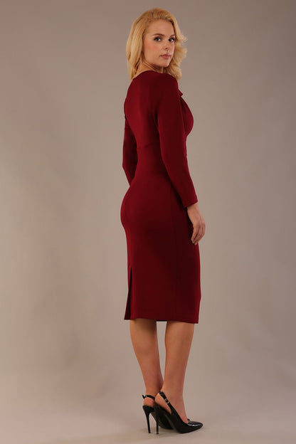 Cassidy Cowl Neck Pencil Dress