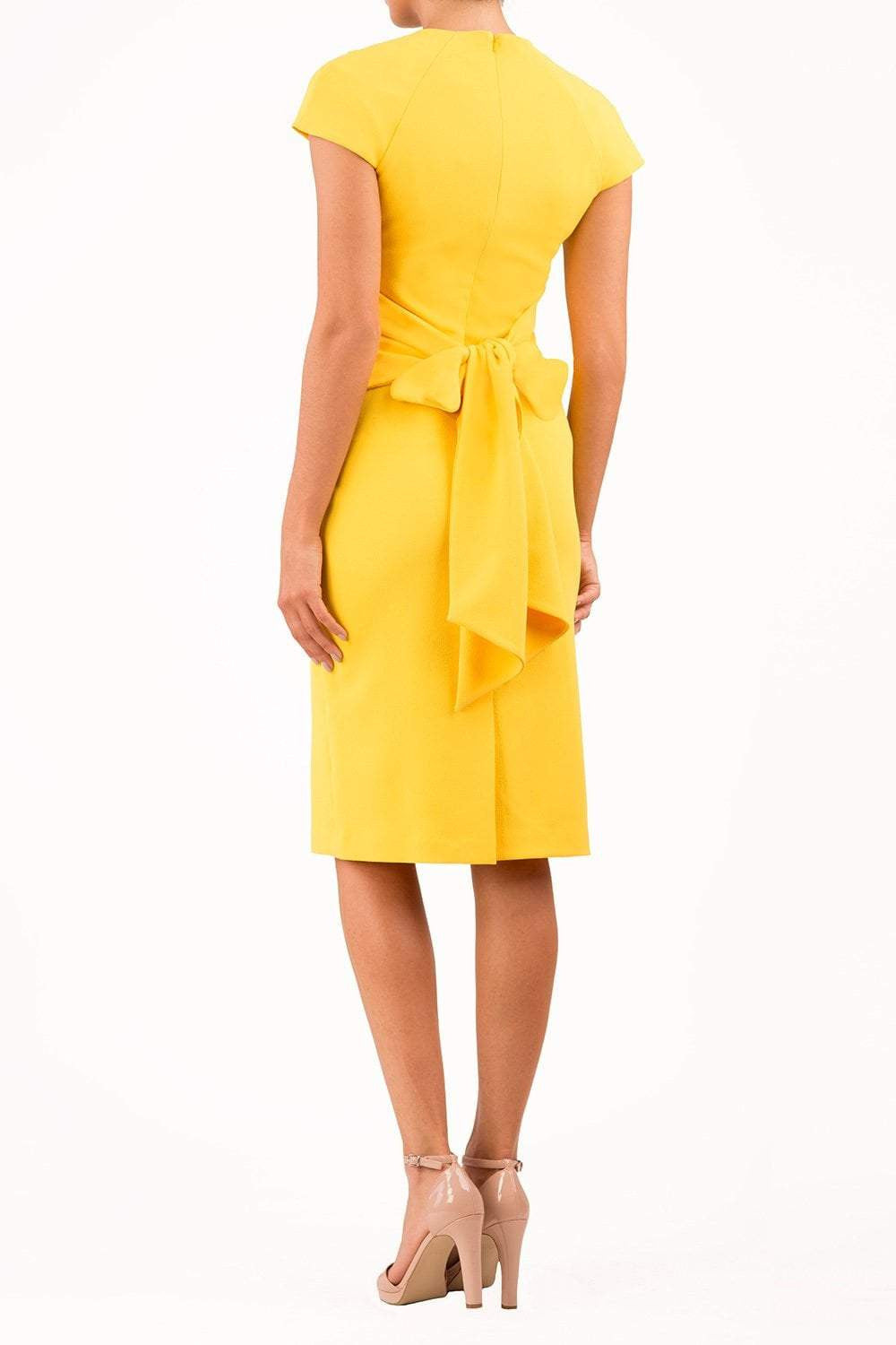 Amal_clooney_yellow_dress_royal_wedding_pencil_dress
