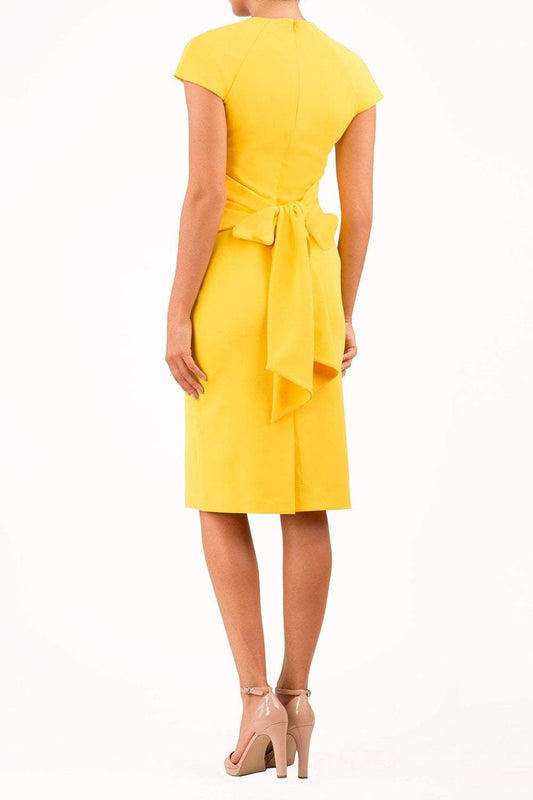Amal_clooney_yellow_dress_royal_wedding_pencil_dress