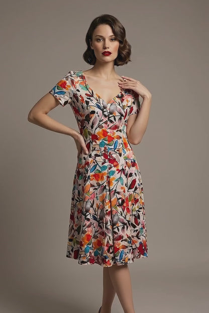 Valia Silk Touch A-Line Dress
